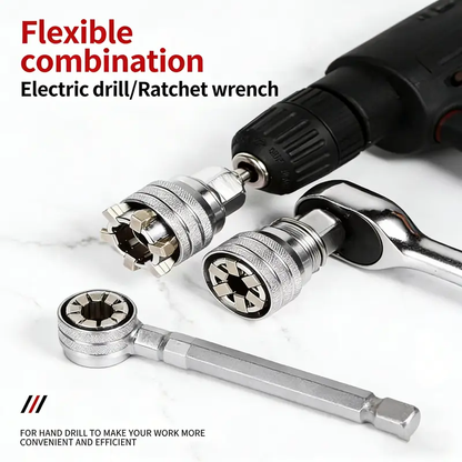 Multi-Function Universal Socket Wrench Tool -Universal Socket Tool for 3/8" Drive Ratchet Torque Wrench & Power Drill