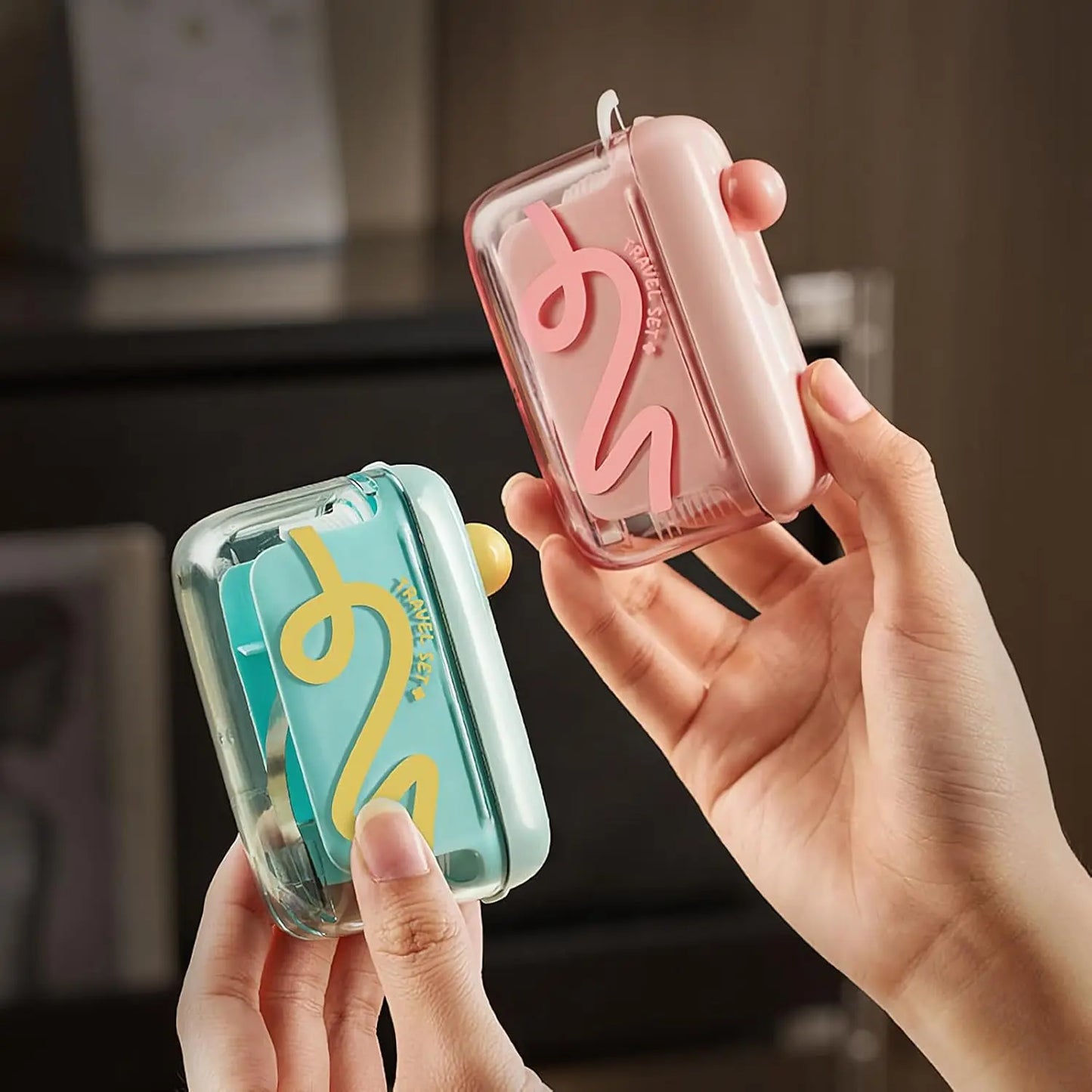 Travel-sized Storage Case with 50 Dental Floss Sticks