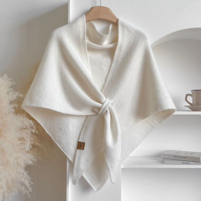 💕Elegant Women's Solid Color Wool Blend Shawl-Timeless Solid Hue for All Looks