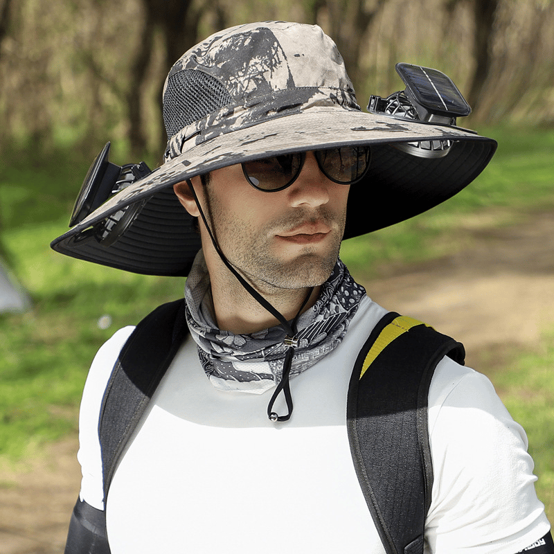 🔥Last Day 50% OFF -Ultralight Solar Fan Sun Hat – Lighter Than a Baseball!⚾(Only 11oz)