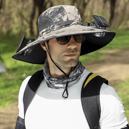 🔥Last Day 50% OFF -Ultralight Solar Fan Sun Hat – Lighter Than a Baseball!⚾(Only 11oz)