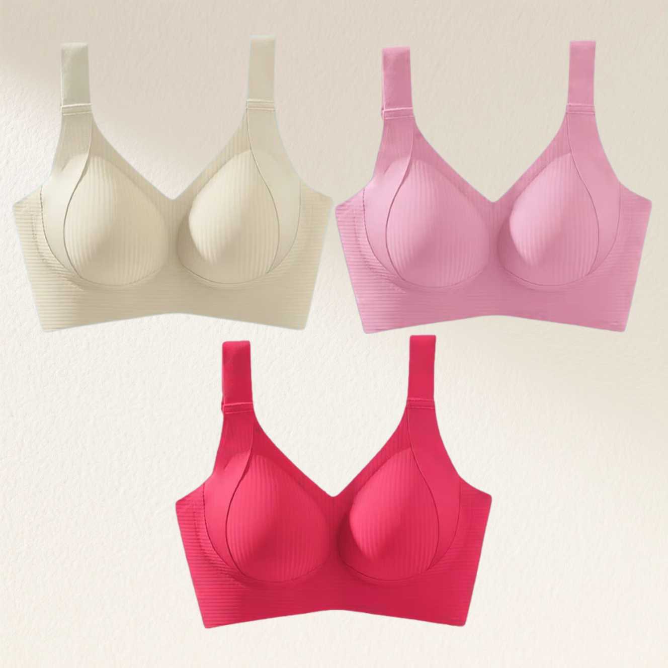 🎁Last Day Buy 1 Get 3 Packs🔥Super Firming Wire-Free Push Up Bra All-Day Comfort No More Sagging (3-Pack Value Set)