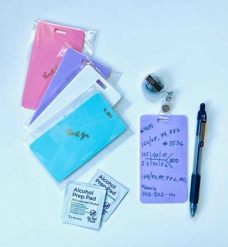 🩺Erasable Badge Note | Dual-Side Writable, Fade-Proof & No Blur (🖊Write. Wipe. Repeat.) 🎁Free Badge Clip Included📋