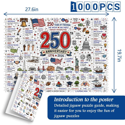 🧩 Patriotic America Jigsaw Puzzle 1000 Pieces 🎁 Buy 2 Free Shipping