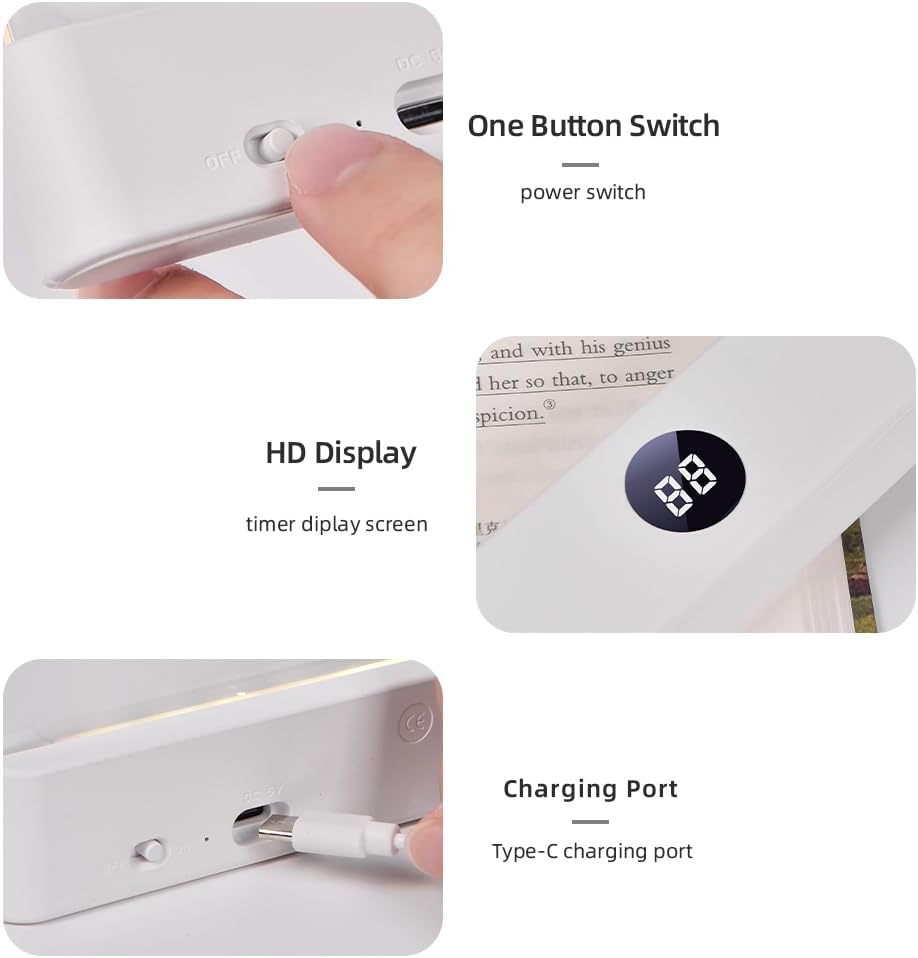 🔥Last Day 49% OFF-✨Book Light, Rechargeable Clear LED Flat Book Lights for Reading in Bed at Night with 3 Colors & Timer