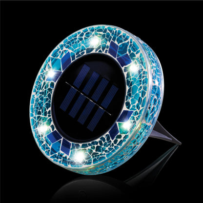 ✨Solar Mosaic Disk Lights - Waterproof LED Pathway Lights with Auto On/off