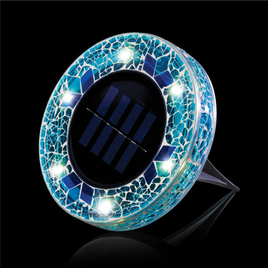 ✨Solar Mosaic Disk Lights - Waterproof LED Pathway Lights with Auto On/off