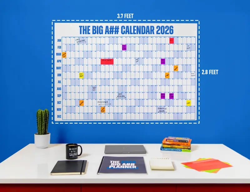 🔥Last Day 49% OFF 📅The Big A## Calendar 2026 - Design Your Amazing 2026!🏃