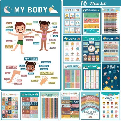 🔥Hot Sale 49% OFF🔥16 Boho Educational Posters for Toddlers