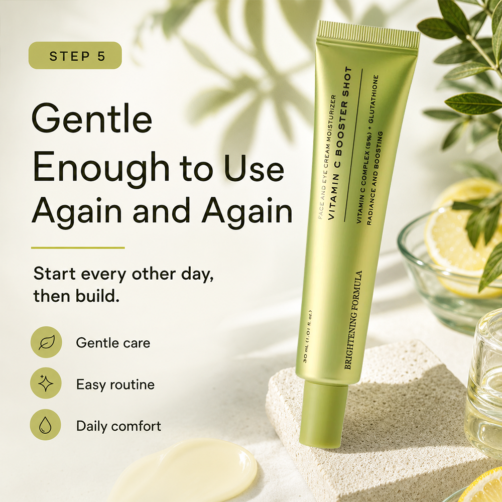 🍊✨  50,000 ppm Dual Vitamin C Booster Shot Serum - Korean Glow Serum with Glutathione, Niacinamide & Vitamin E - For Dark Spots, Dull Skin, Fine Lines & Glass Skin Glow - 30ml