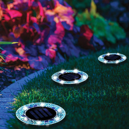 ✨Solar Mosaic Disk Lights - Waterproof LED Pathway Lights with Auto On/off