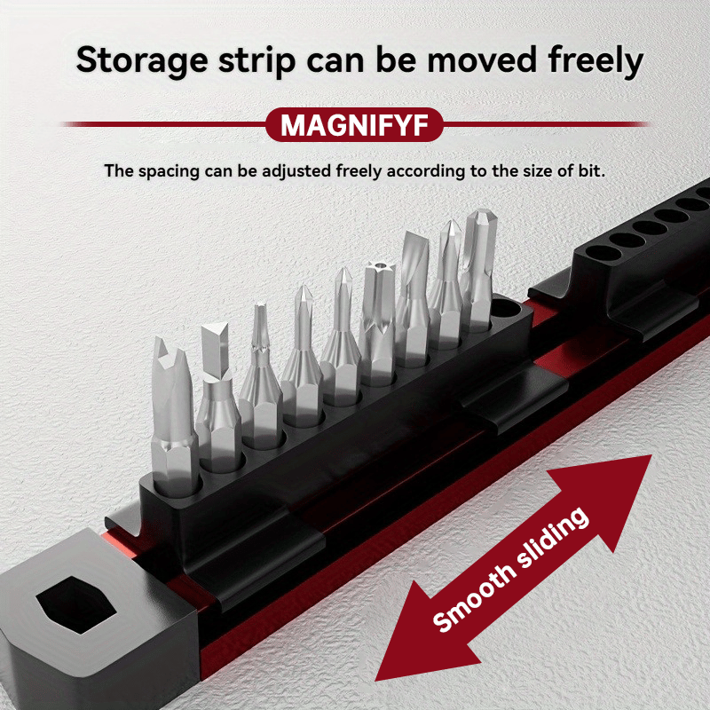 🔥Last Day 49% OFF-Pro-Series Aluminum Magnetic Hex Bit Organizer | 40-Slot 1/4" Drive Holder