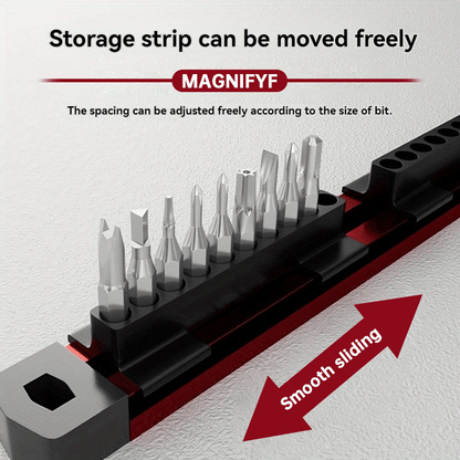 🔥Last Day 49% OFF-Pro-Series Aluminum Magnetic Hex Bit Organizer | 40-Slot 1/4" Drive Holder