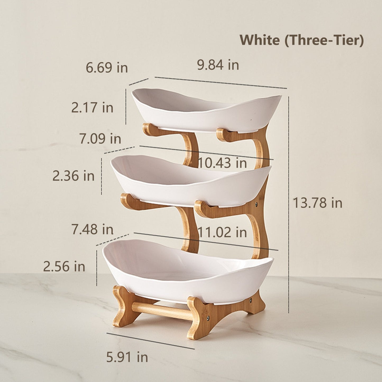 🍓2-Tier / 3-Tier Fruit Basket. Countertop Fruit Bowl(Includes Stand
