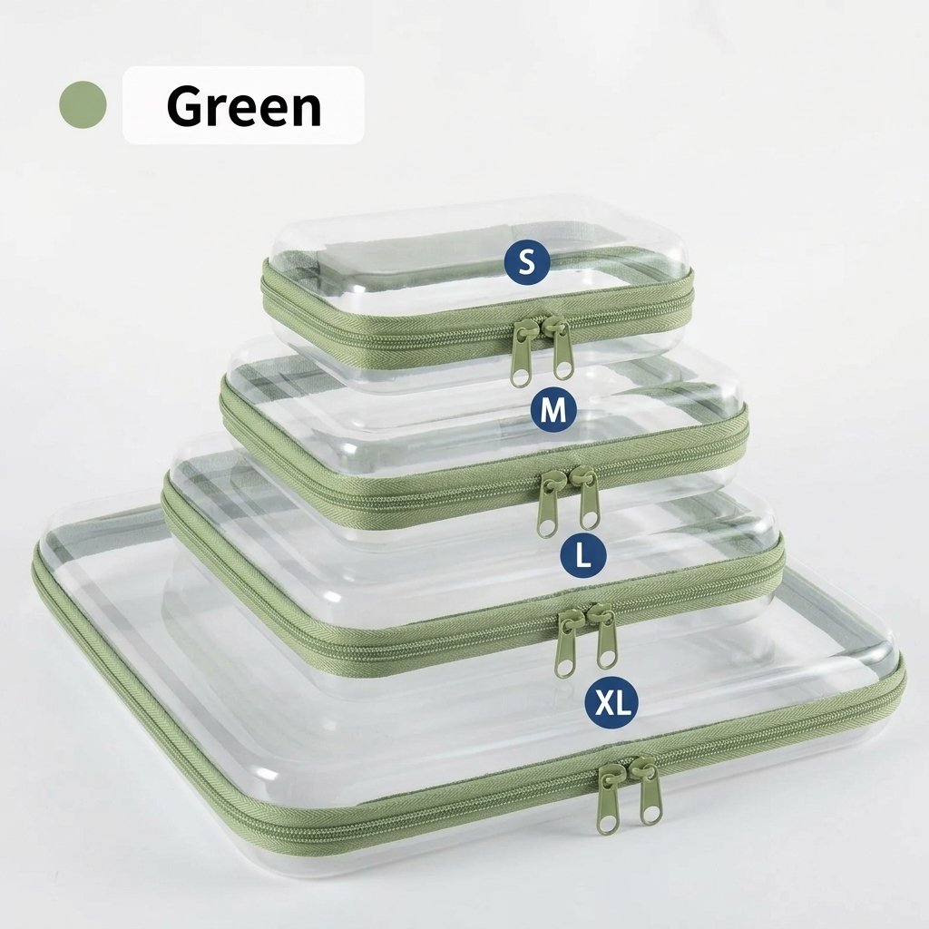 Clear Organizer Storage Box Clear Hard Zipper Case