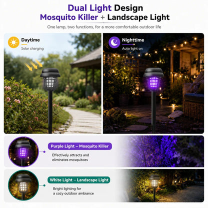 🏠Summer Essentials🦟Solar-Powered UV Mosquito Killer Lamp