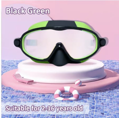 🌓HD children's large frame waterproof and anti-fog swimming goggles