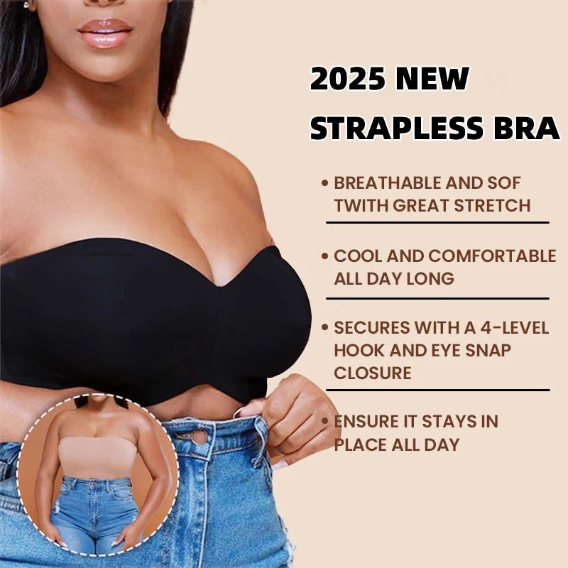 🏆LAST DAY SALE 49% OFF - Full Support Seamless Strapless Convertible Bandeau Bra