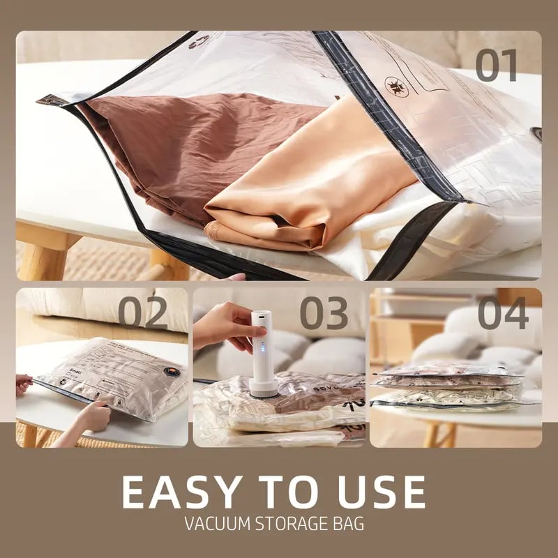🔥Last Day 49% OFF👍Vacuum Compression Storage Bags with USB - Rechargeable Electric Pump - Ultra - Compact, Lightweight Space - Savers