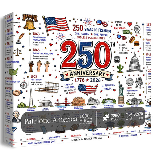 🧩 Patriotic America Jigsaw Puzzle 1000 Pieces 🎁 Buy 2 Free Shipping