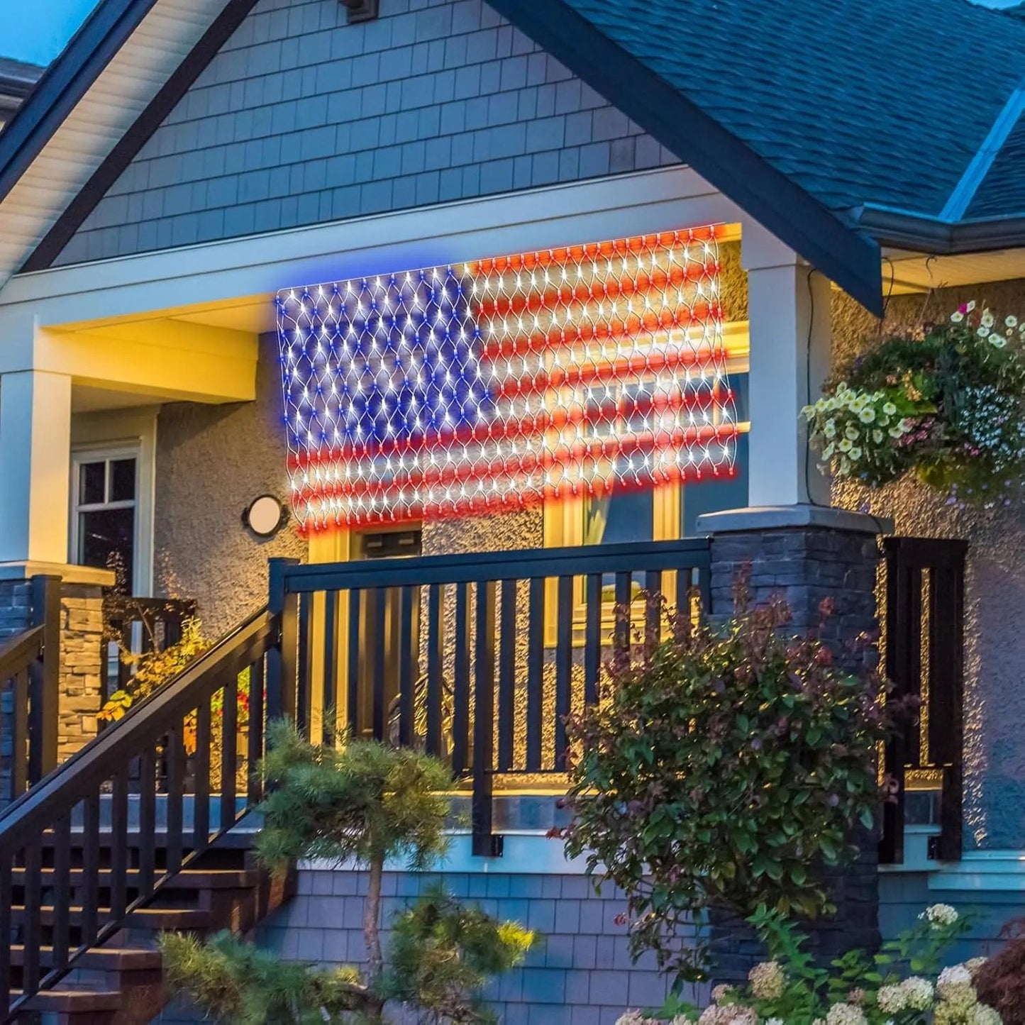 🔥Giant 250th Anniversary Flag Net Lights | 420 Super Bright Leds