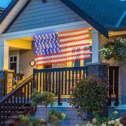 🔥Giant 250th Anniversary Flag Net Lights | 420 Super Bright Leds