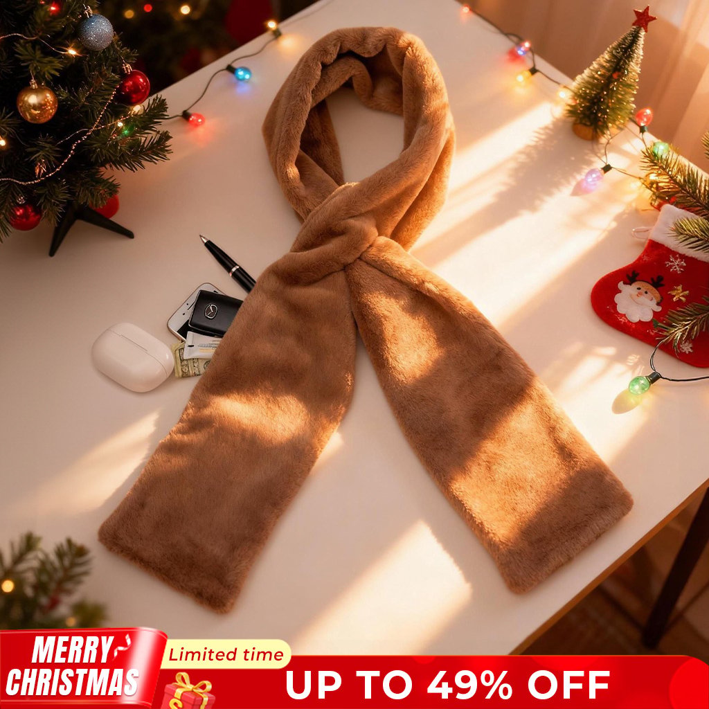 🔥Last Day 49% OFF❄️ Faux-Fur Pull-Through Scarf with Hidden Pocket