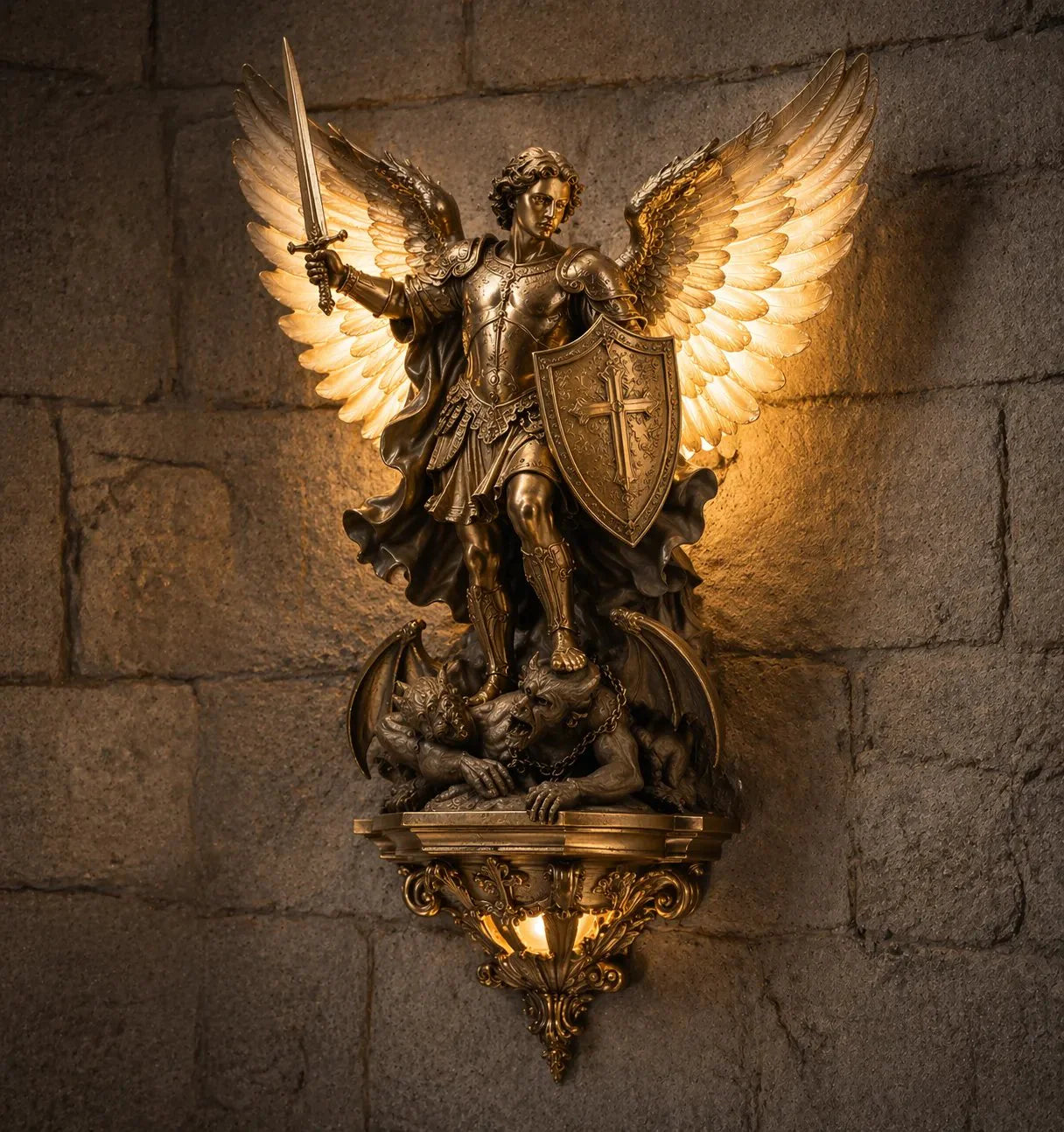 😇 2026 Archangel Michael Wall Lamp – Guardian of Light & Valor ⚔️🛡️