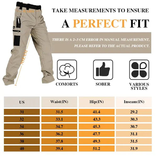 Men’s Multi-Pocket Tactical Work Pants