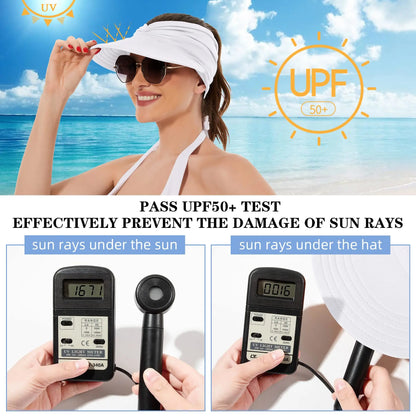 Women's UPF 50+ UV Protection Sun Visor Hat