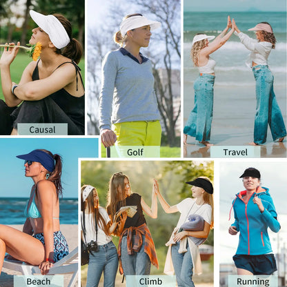 Women's UPF 50+ UV Protection Sun Visor Hat