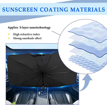🔥Last Day 56% OFF - 2026 Upgraded Car Windshield Sun Shade Umbrella