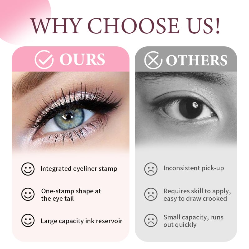 🔥LAST DAY SALE 49% OFF 🥇BUY 1 GET 1 FREE- New Foldable Eyeliner Stamp for Perfect Wings✨