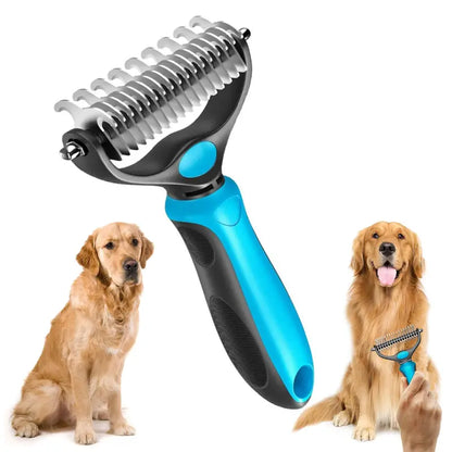 🐾 FLASH SALE: 50% OFF! ✨ Double-Sided Deshedding Pet Brush – Dual-Sided, Ergonomic & Gentle for Dogs & Cats 🐶