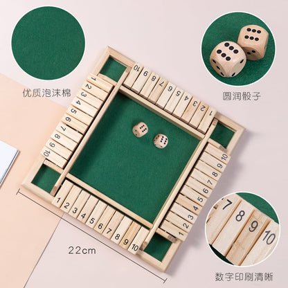 🔥Last Day 49% OFF✨SHUT THE BOX-WOODEN DICE BOARD GAME