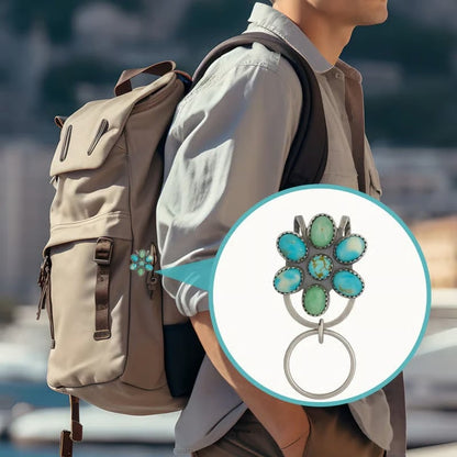 🌟Top Pick🌟Turquoise Bloom Bag Clip Key Holder – Add a Pop of Color to Your Everything!
