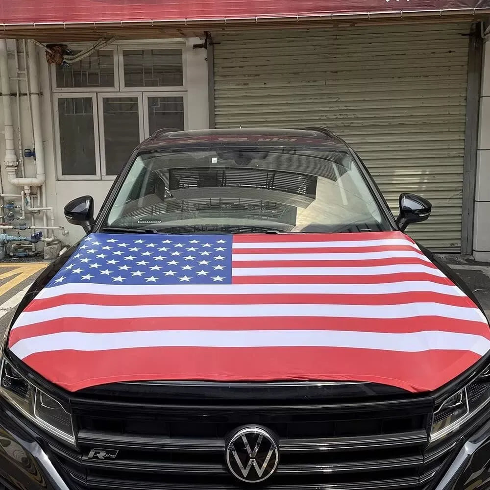 Sale: 49% OFF-American Flag Car Hood Cover Universal Size