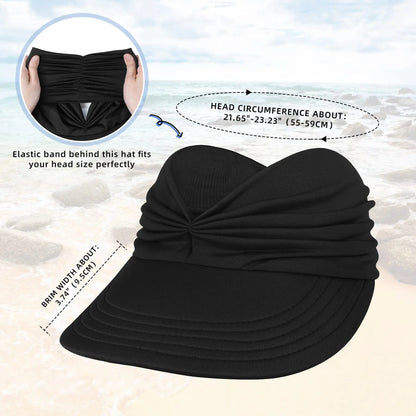 Women's UPF 50+ UV Protection Sun Visor Hat