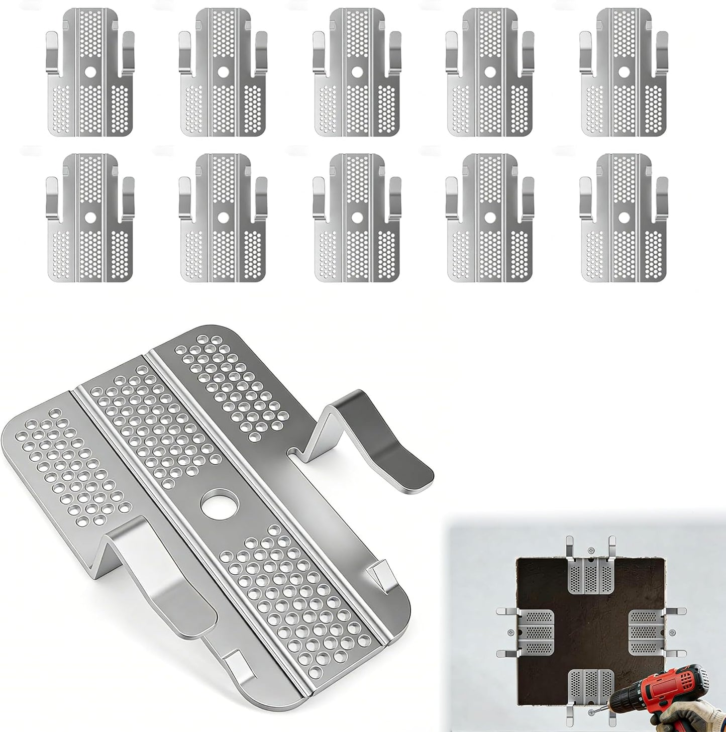Drywall Repair Clips Kit - No-Stud Wall Patch Support