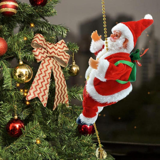 🎅2025 BEST GIFT TO FAMILY🔥Electric Chimney Climbing Santa Claus Musical Toys