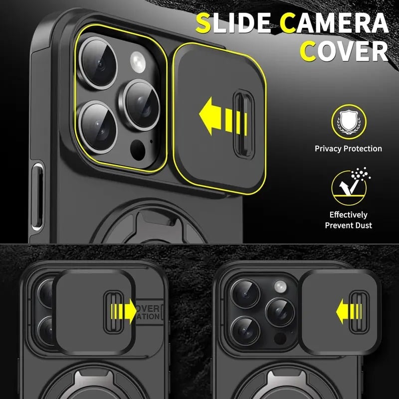 📱IPhone Case with Sliding Camera Cover for iPhone 16 15 14 13 12 Pro Max