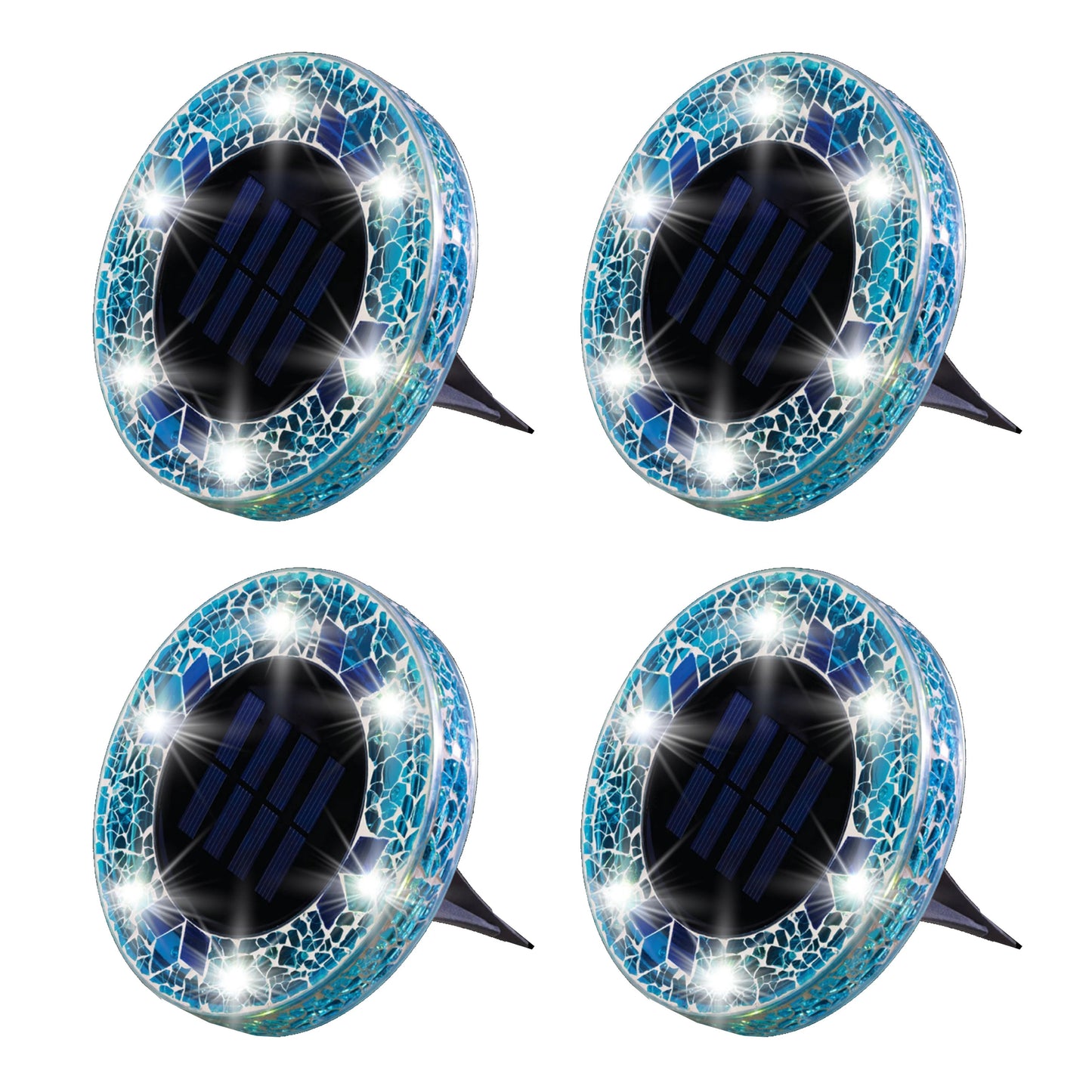 ✨Solar Mosaic Disk Lights - Waterproof LED Pathway Lights with Auto On/off