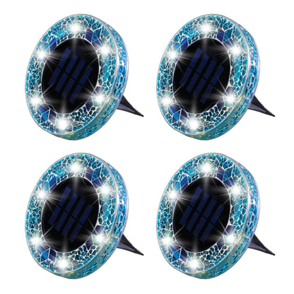 ✨Solar Mosaic Disk Lights - Waterproof LED Pathway Lights with Auto On/off