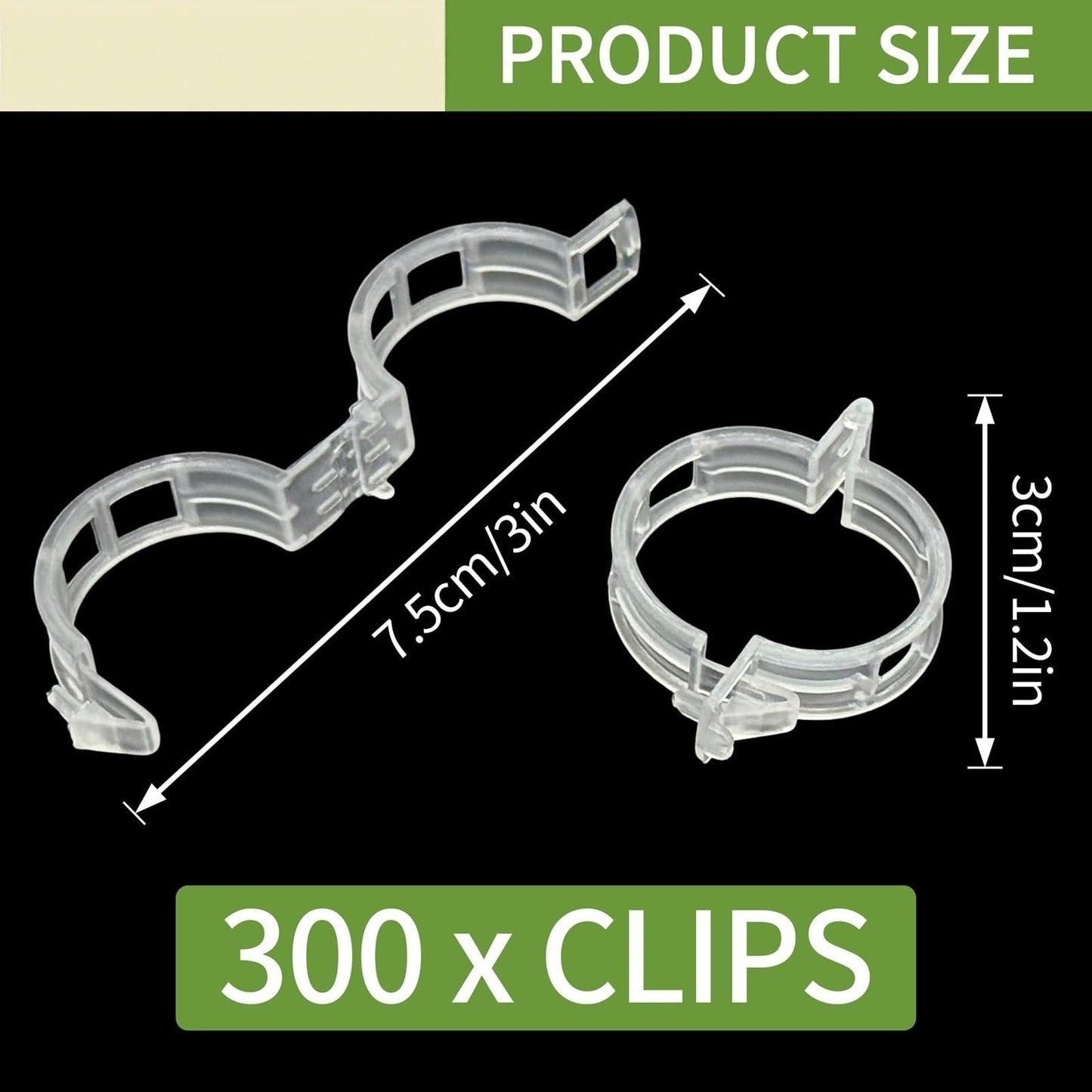300Pcs Heavy-Duty Tomato Trellis Clips