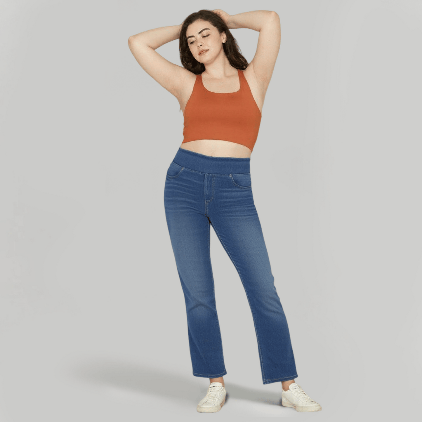 🏆LAST DAY SALE 49% OFF - High Waisted Pockets Washed Casual Bootcut Jeans