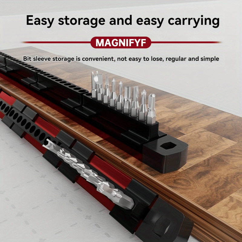 🔥Last Day 49% OFF-Pro-Series Aluminum Magnetic Hex Bit Organizer | 40-Slot 1/4" Drive Holder