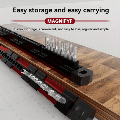 🔥Last Day 49% OFF-Pro-Series Aluminum Magnetic Hex Bit Organizer | 40-Slot 1/4" Drive Holder