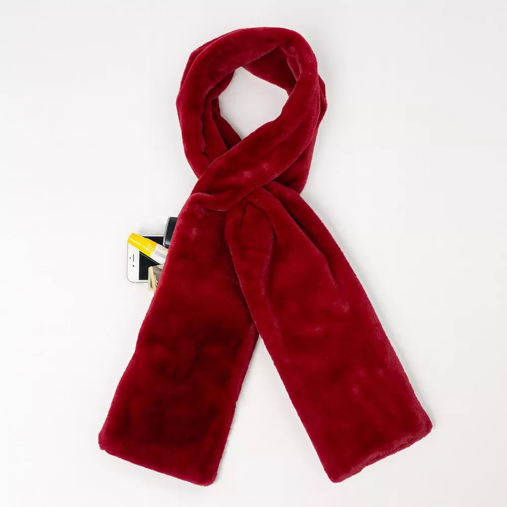 🔥Last Day 49% OFF❄️ Faux-Fur Pull-Through Scarf with Hidden Pocket