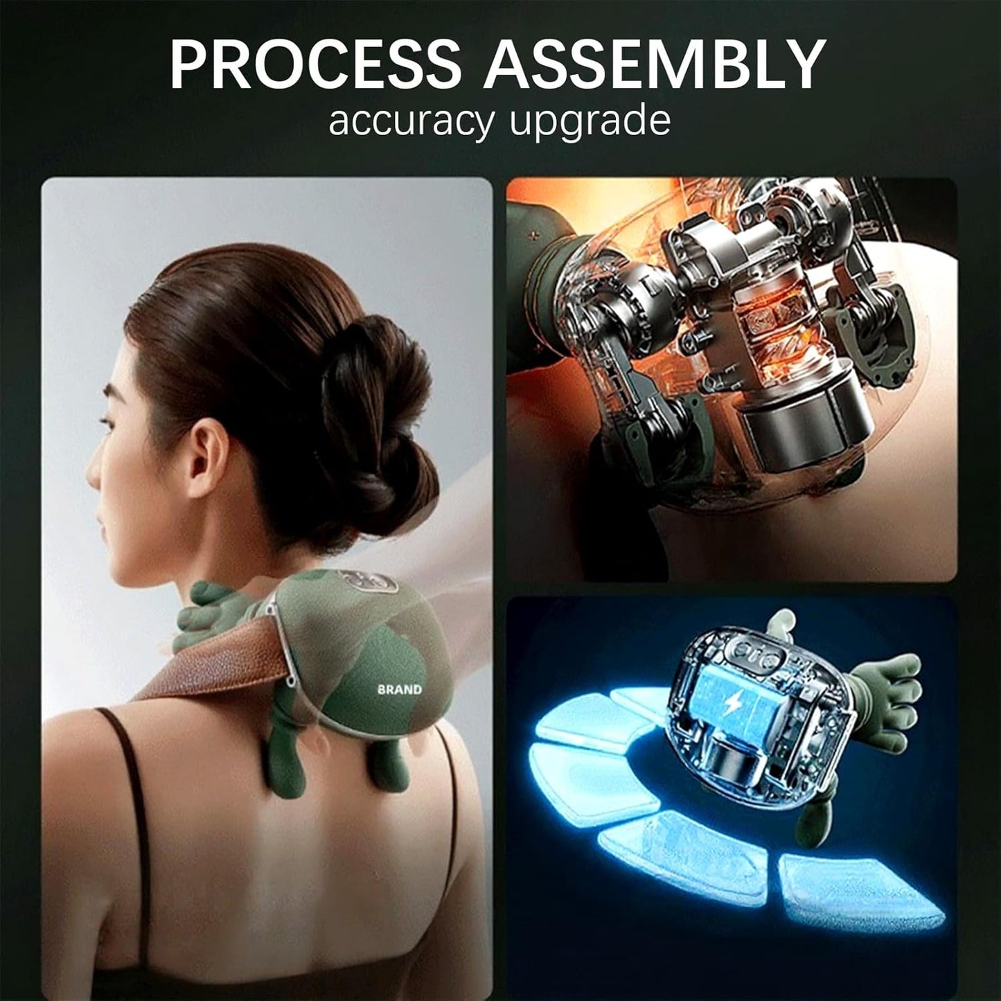 👍3D Shiatsu Neck & Shoulder Massager with Soothing Heat - Deep Tissue Kneading for Back & Neck Pain Relief