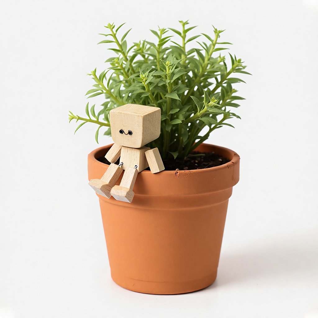 🎁Last Day 50% OFF🔥Handmade Charming Little Wooden Figure That Sways with 12PCS Magnetic Expressions
